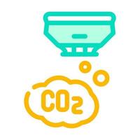 CO2-Sensor Farbe Symbol Vektor Illustration Farbe