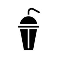 Getränk-Cocktail-Cup-Glyphen-Symbol-Vektor-Illustration vektor