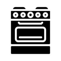 Backofen Küche Gerät Glyphe Symbol Vektor Illustration