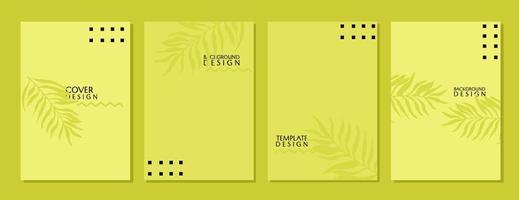 Reihe von abstrakten, trendigen Cover-Vektordesigns. grüner natürlicher themahintergrund. für Buchcover-Vorlagen vektor