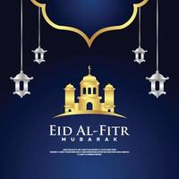 eid al fitr designhintergrund für grußmoment vektor