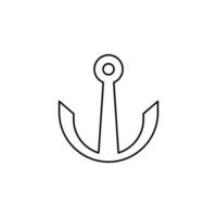 Anker, Hafen dünne Linie Symbol Vektor Illustration Logo Vorlage. für viele Zwecke geeignet.