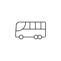 buss, autobus, offentliga, transport tunn linje ikon vektor illustration logotyp mall. lämplig för många ändamål.