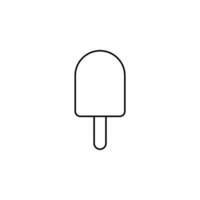 Eis, Dessert, süße dünne Linie Symbol Vektor Illustration Logo Vorlage. für viele Zwecke geeignet.