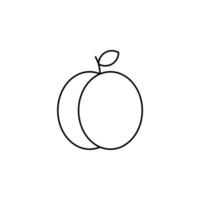 Obst, frische, gesunde dünne Linie Symbol Vektor Illustration Logo Vorlage. für viele Zwecke geeignet.