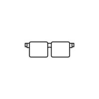 Brille, Sonnenbrille, Brille, Brille dünne Linie Symbol Vektor Illustration Logo Vorlage. für viele Zwecke geeignet.