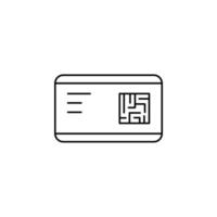 Ticket, Pass, Event, Gutschein dünne Linie Symbol Vektor Illustration Logo Vorlage. für viele Zwecke geeignet.