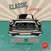 Gratis Vector Bil Service Retro Poster