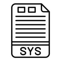 sys-linjeikon vektor