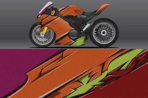 abstrakter Motorrad-Wrap-Aufkleber und Vinyl-Sticker-Design vektor