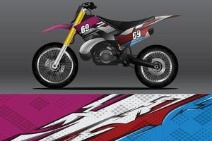 abstrakter Motorrad-Wrap-Aufkleber und Vinyl-Sticker-Design vektor