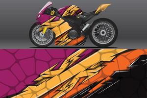 abstrakter Motorrad-Wrap-Aufkleber und Vinyl-Sticker-Design vektor