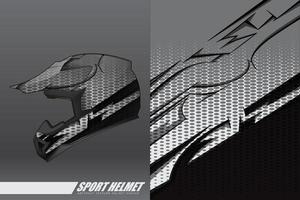 Sporthelm-Wrap-Aufkleber und Vinyl-Sticker-Design. vektor