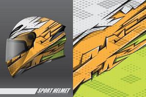 Sporthelm-Wrap-Aufkleber und Vinyl-Sticker-Design. vektor