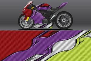 abstrakter Motorrad-Wrap-Aufkleber und Vinyl-Sticker-Design vektor