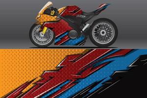 abstrakter Motorrad-Wrap-Aufkleber und Vinyl-Sticker-Design vektor