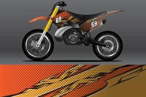 abstrakter Motorrad-Wrap-Aufkleber und Vinyl-Sticker-Design vektor