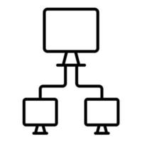 Symbol für die Computernetzwerklinie vektor