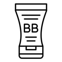 Symbol für bb-Cremelinie vektor
