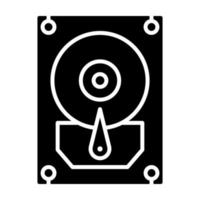 Festplatten-Glyphen-Symbol vektor