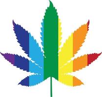 cannabis marijuana blad indica pride stil vektor