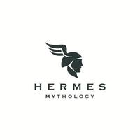 hermes olympischer antiker griechischer gott logo icon design template flacher vektor