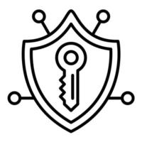 Symbol für die Schlüsselnetzwerklinie vektor