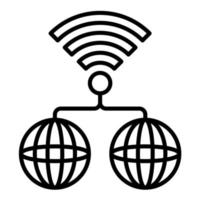 Symbol für die Internetverbindungslinie vektor