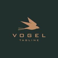 Luxus fliegender Vogel Logo Icon Design Vorlage flacher Vektor