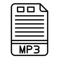 mp3-Zeilensymbol vektor