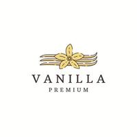 Vanille-Logo-Icon-Design-Vorlage flacher Vektor