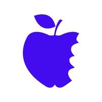 äpple biten illustrerad på en vit bakgrund vektor
