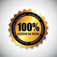 100 Zufriedenheit goldenes Etikett Vektor-Illustration vektor
