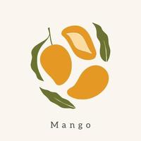 snygg mango vektor design. samtida konsttryck.