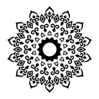 svart mandala för design. mandala cirkulärt mönsterdesign för henna, mehndi, tatuering, dekoration. dekorativ prydnad i etnisk orientalisk stil. målarbok sida vektor