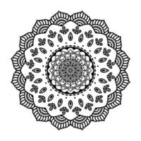 svart mandala för design. mandala cirkulärt mönsterdesign för henna, mehndi, tatuering, dekoration. dekorativ prydnad i etnisk orientalisk stil. målarbok sida. vektor