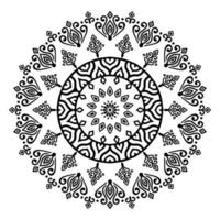 svart mandala för design. mandala cirkulärt mönsterdesign för henna, mehndi, tatuering, dekoration. dekorativ prydnad i etnisk orientalisk stil. målarbok sida. vektor