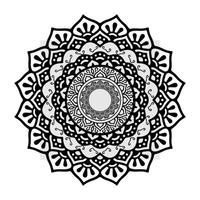 Schwarzes Mandala für Design. Mandala Kreismuster Design für Henna, Mehndi, Tattoo, Dekoration. dekoratives Ornament im orientalischen Ethno-Stil. Malbuch Seite vektor