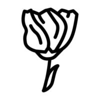 Lisianthus Blume Linie Symbol Vektor Illustration