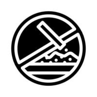 Verbot von Drogen Glyph Symbol Vektor Illustration flach