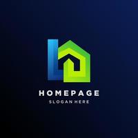 home logo firmendesign bunter verlauf vektor