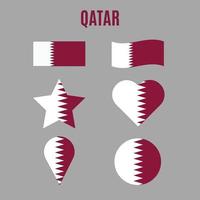Katar-Flaggensymbole vektor