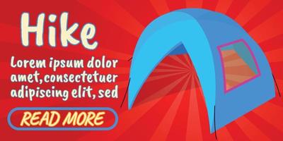 hike koncept banner, serier isometrisk stil vektor