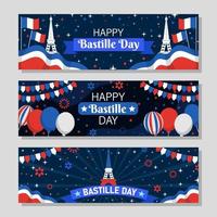 bastille-feiertagsbanner vektor