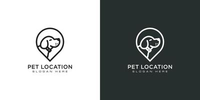 hund plats logotyp vektor design