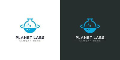 Planet Orbit Labor abstraktes Logo-Design vektor