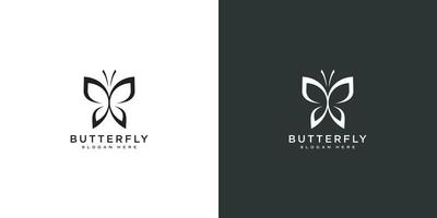 schmetterling tier logo design vektor