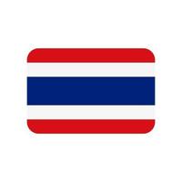 Thailand flagga vektor ikon isolerad på vit bakgrund