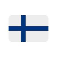 Finland flagga vektor ikon isolerad på vit bakgrund