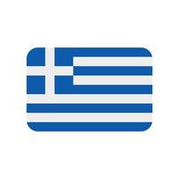 Vektorsymbol der griechischen Flagge isoliert auf weißem Hintergrund vektor